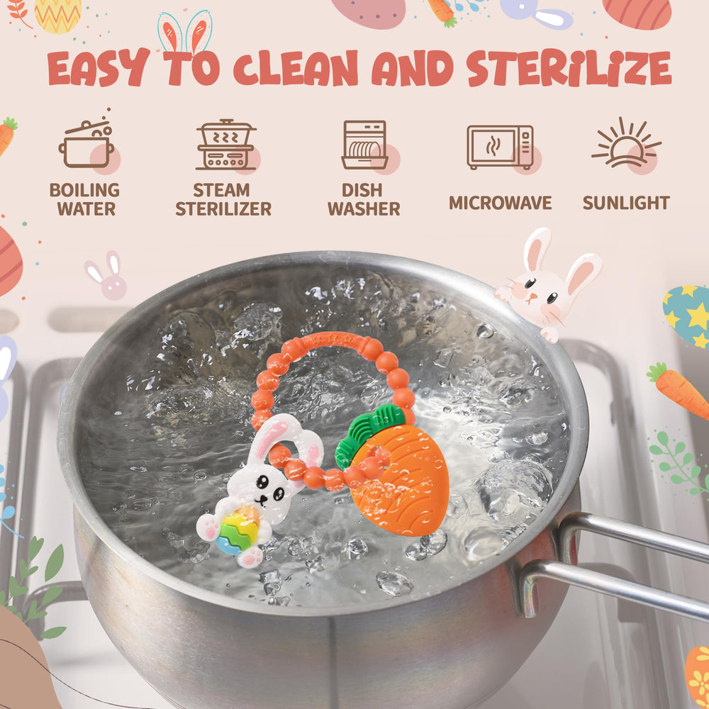 Cozzymore silicone textures provide gum massage during teething
