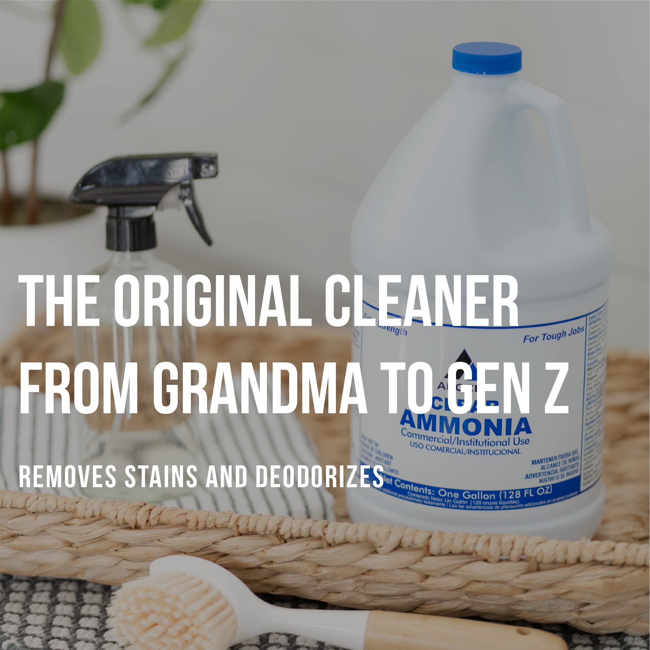 CPDI Clear Ammonia Cleaner on kitchen counter for daily grease cutting.