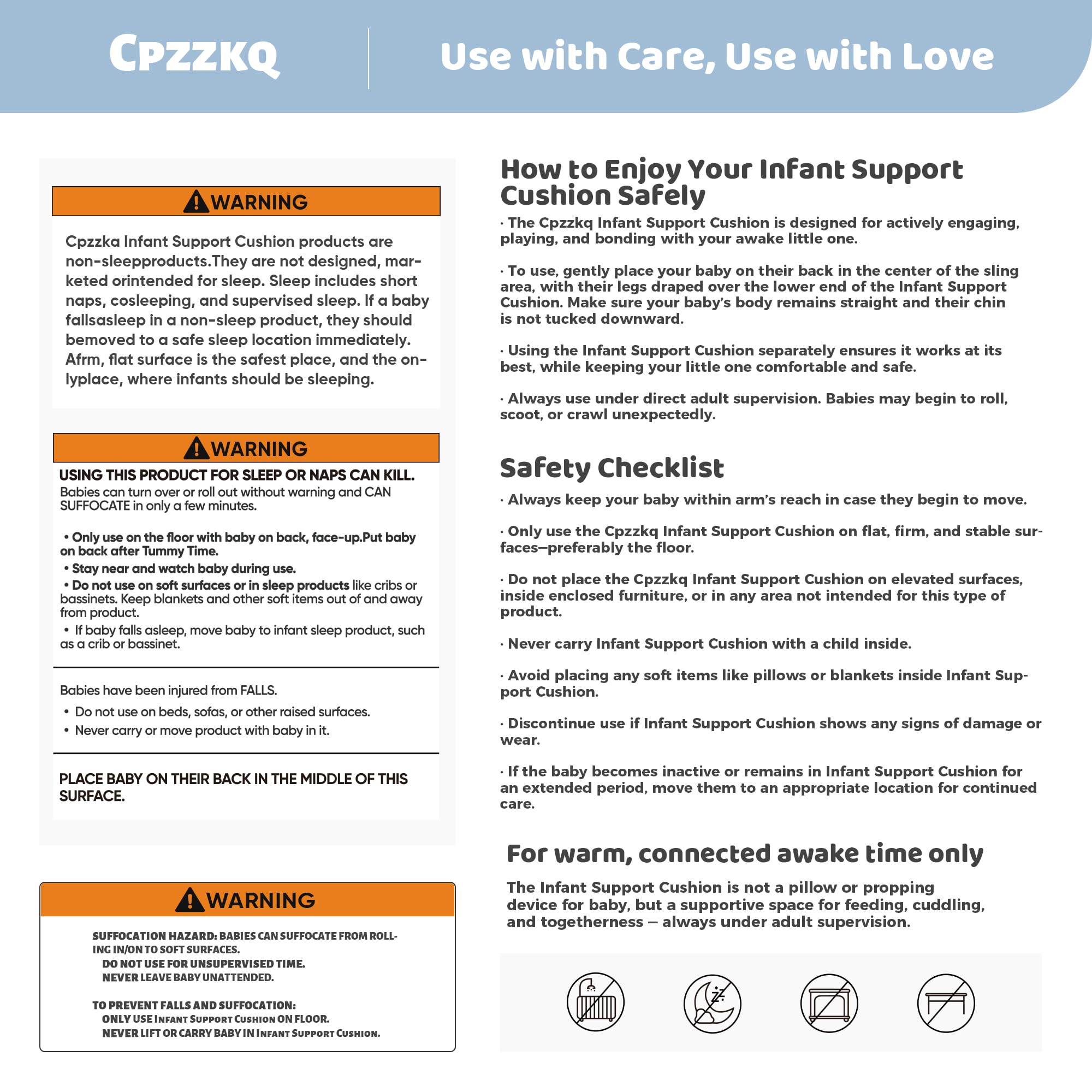 Cpzzkq gift-ready infant cushion for new parents