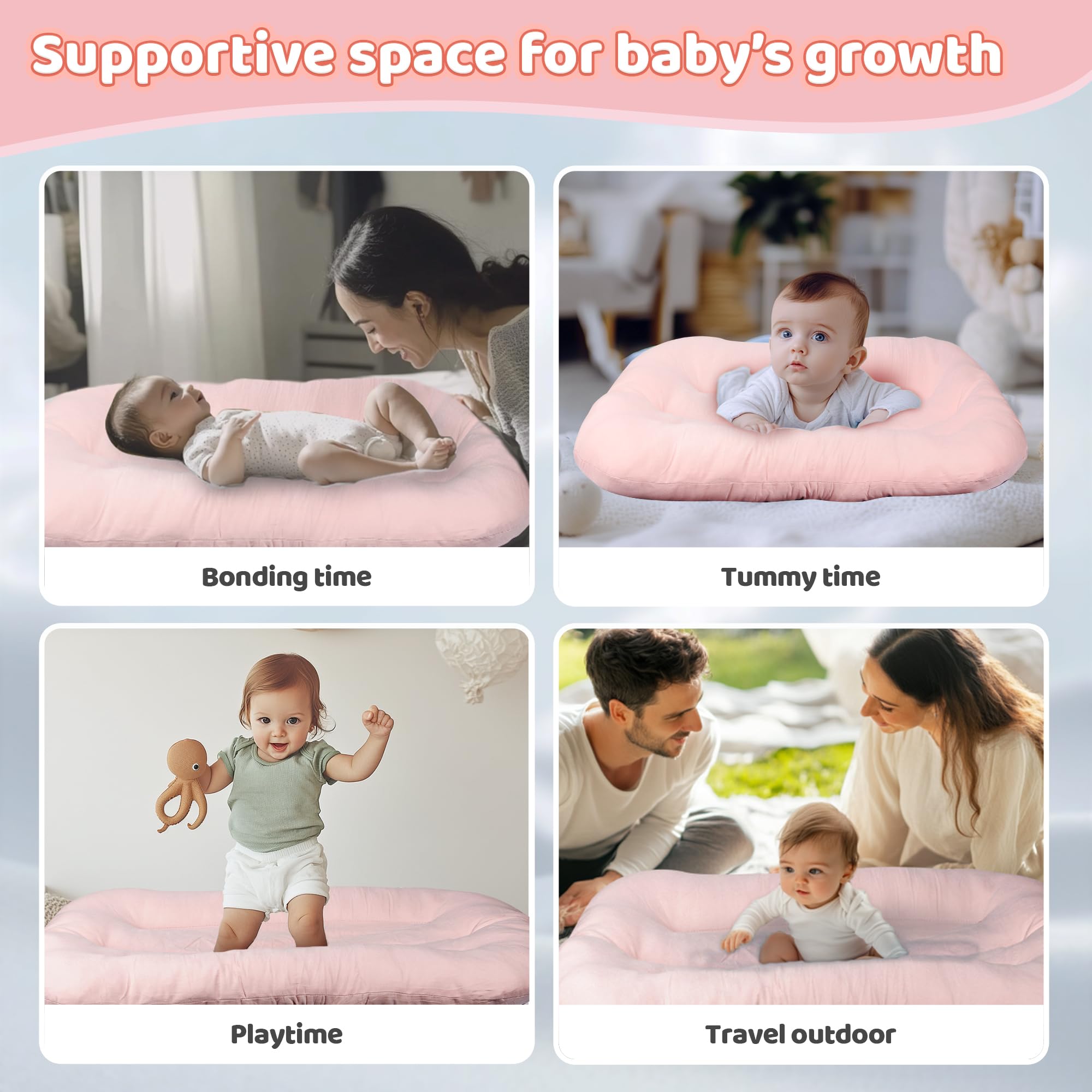 Cpzzkq portable cushion for travel and room-to-room use