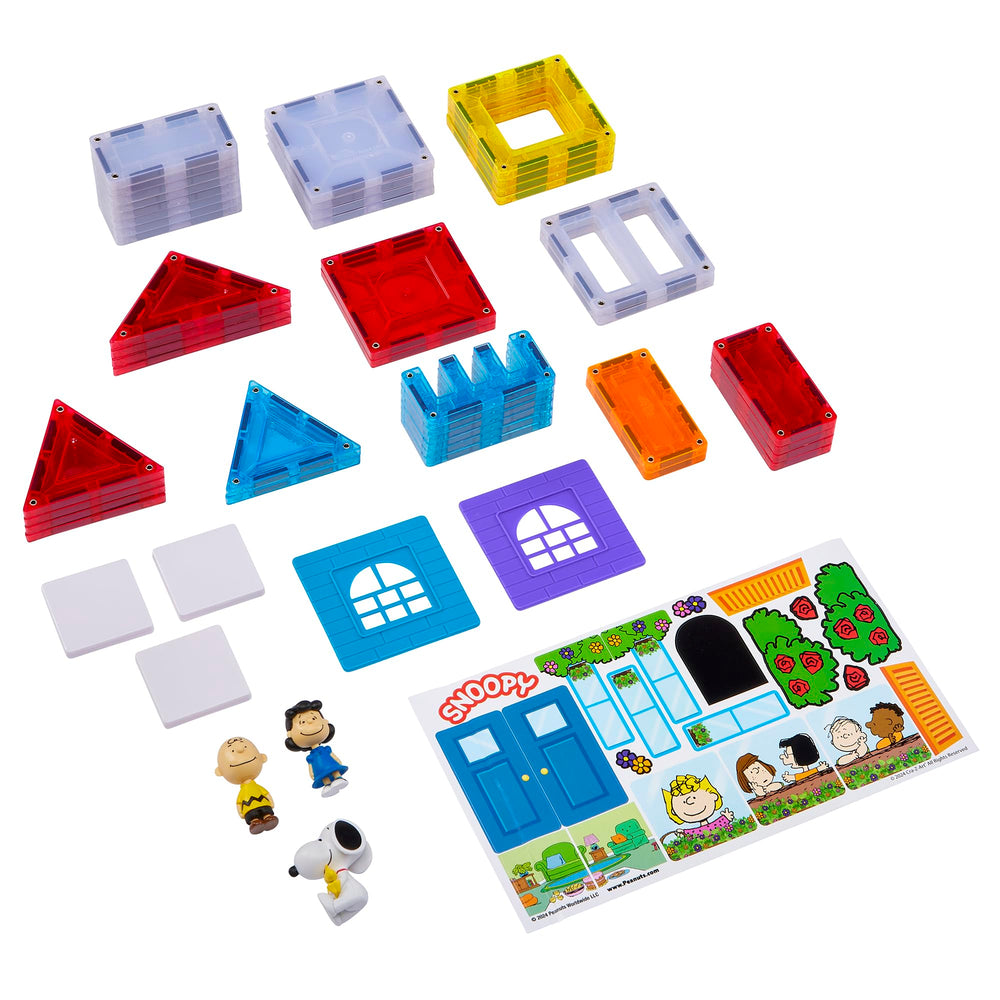Cra-Z-Art Magnetix Peanuts decal sheet for adding flowers and characters to houses