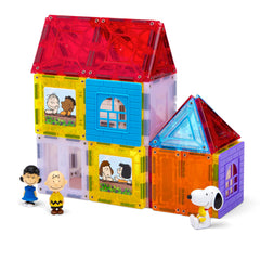 Cra-Z-Art Magnetix Peanuts Snoopy doghouse tile with movable figures for imaginative play