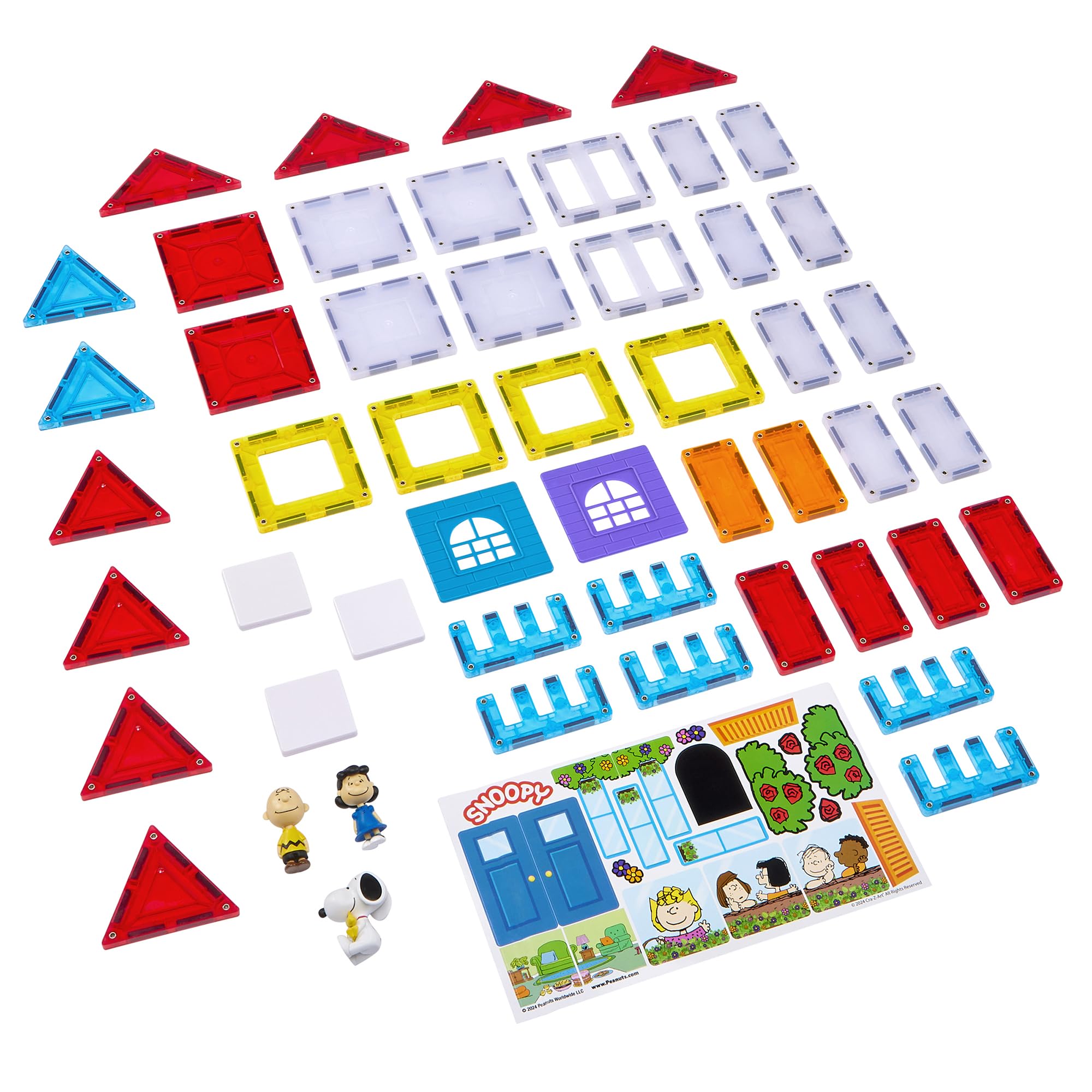 Cra-Z-Art Magnetix Peanuts tile colors promoting color recognition and design