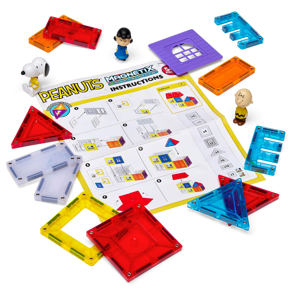 Cra-Z-Art Magnetix Peanuts yard area with grass and interactive setup for Peanuts scene