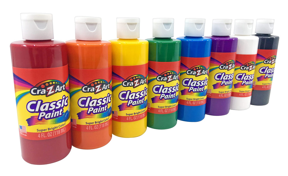 Cra-Z-Art washable paint 4oz red bottle ready for kids' art projects