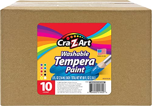 Cra-Z-Art washable tempera blue bottle ideal for bold artwork and hands-on crafts.