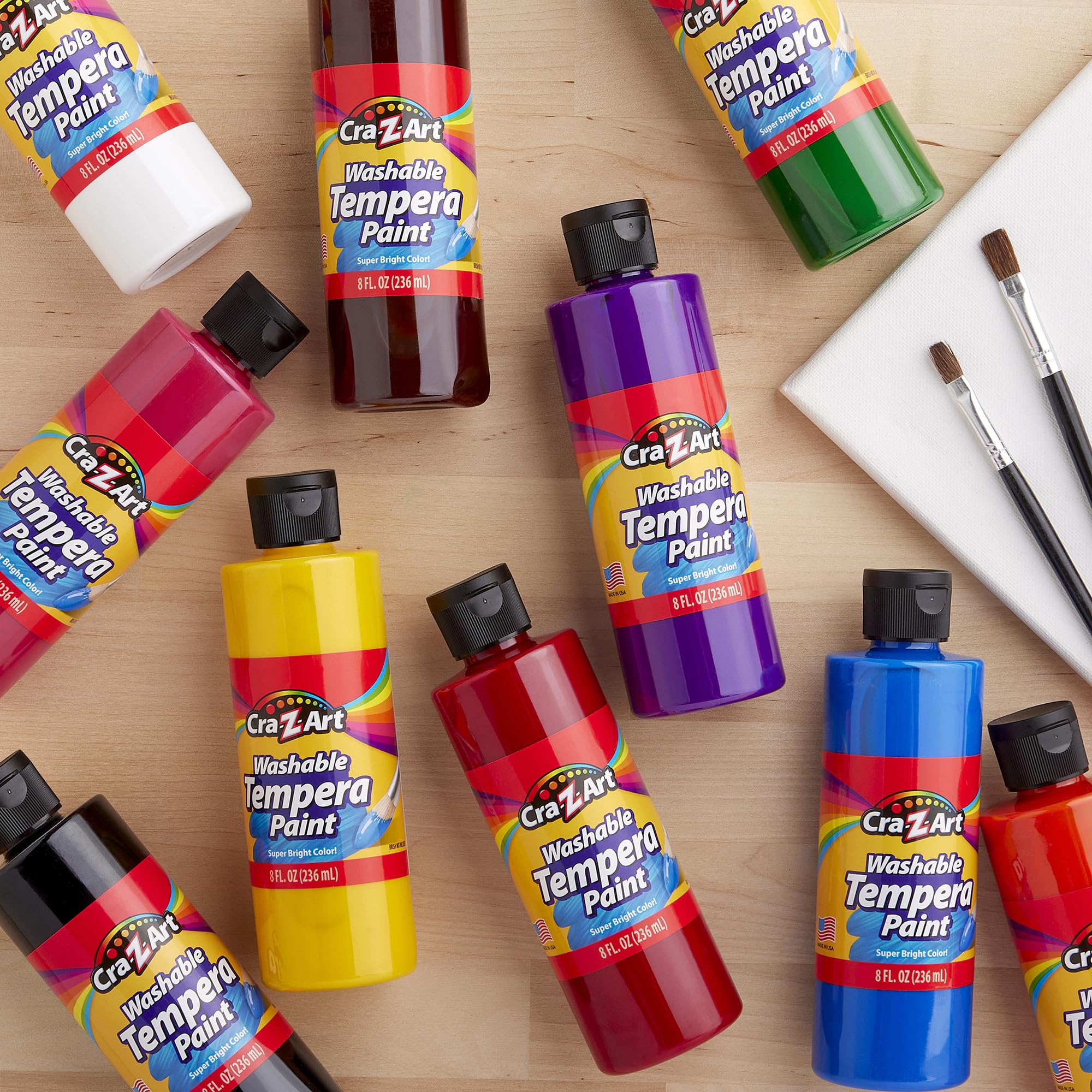 Cra-Z-Art washable tempera yellow bottle for sunny creations and standout posters.