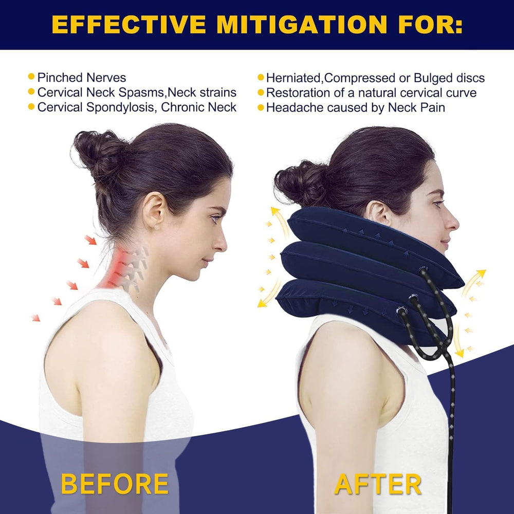 CRABCLAW Neck Stretcher with adjustable straps showing secure fit during use