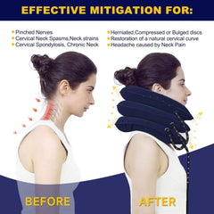 CRABCLAW Neck Stretcher with adjustable straps showing secure fit during use