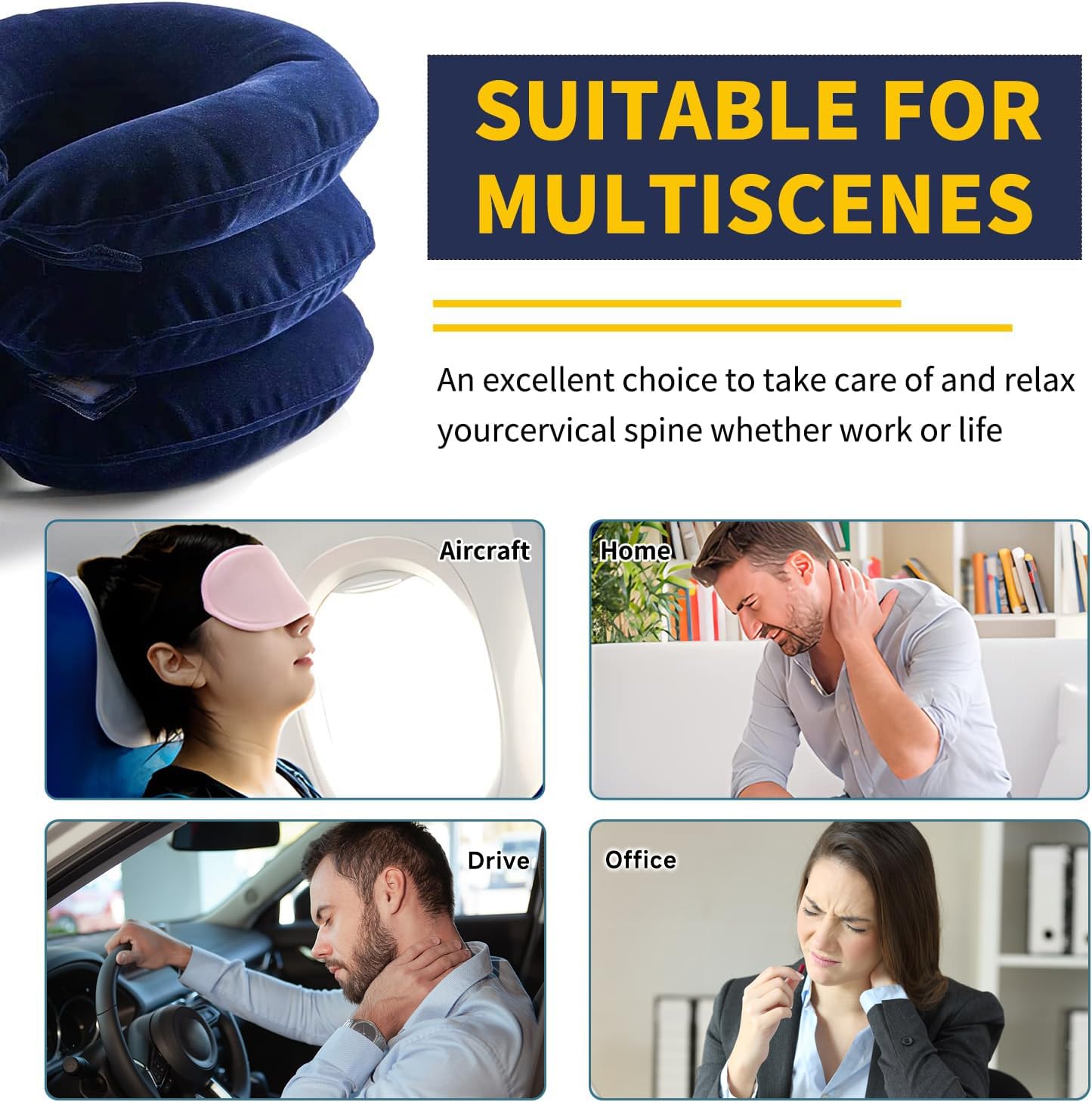 CRABCLAW Neck Stretcher ergonomic design with soft fit for neck comfort