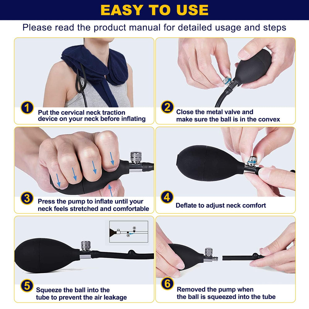 CRABCLAW Neck Stretcher triple leak protection for reliable inflation