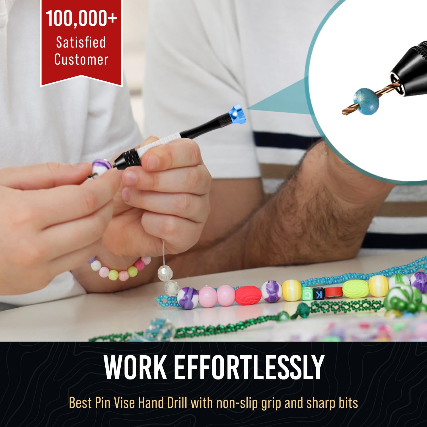 Craft911 ergonomic pin vise grip for comfortable extended use.