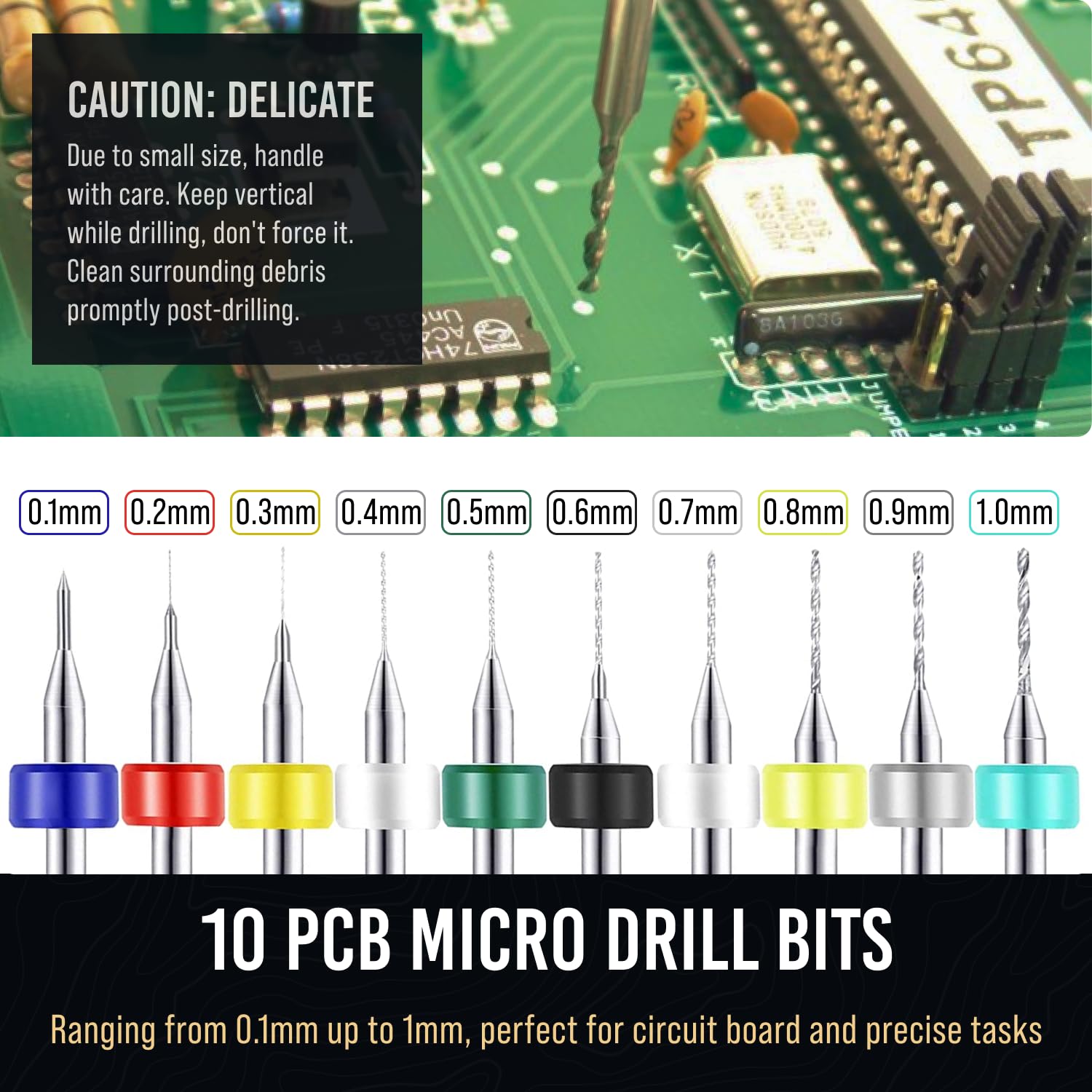 Craft911 twist mini drill bits 1.2mm delivering clean, accurate holes.
