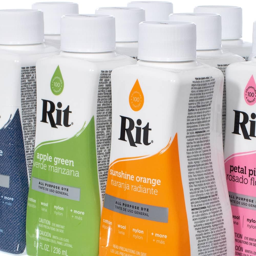 Craft County Rit Dye Golden Yellow bottle to brighten fabrics and decor