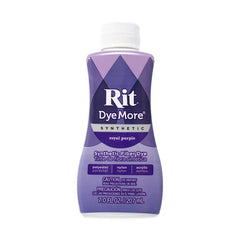 Craft County Rit DyeMore Royal Purple bottle ready to refresh colors on clothing.
