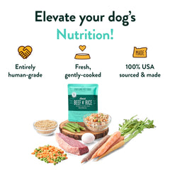 Crafted by Humans Chicken & Yams pouch with natural ingredients for mealtime appeal