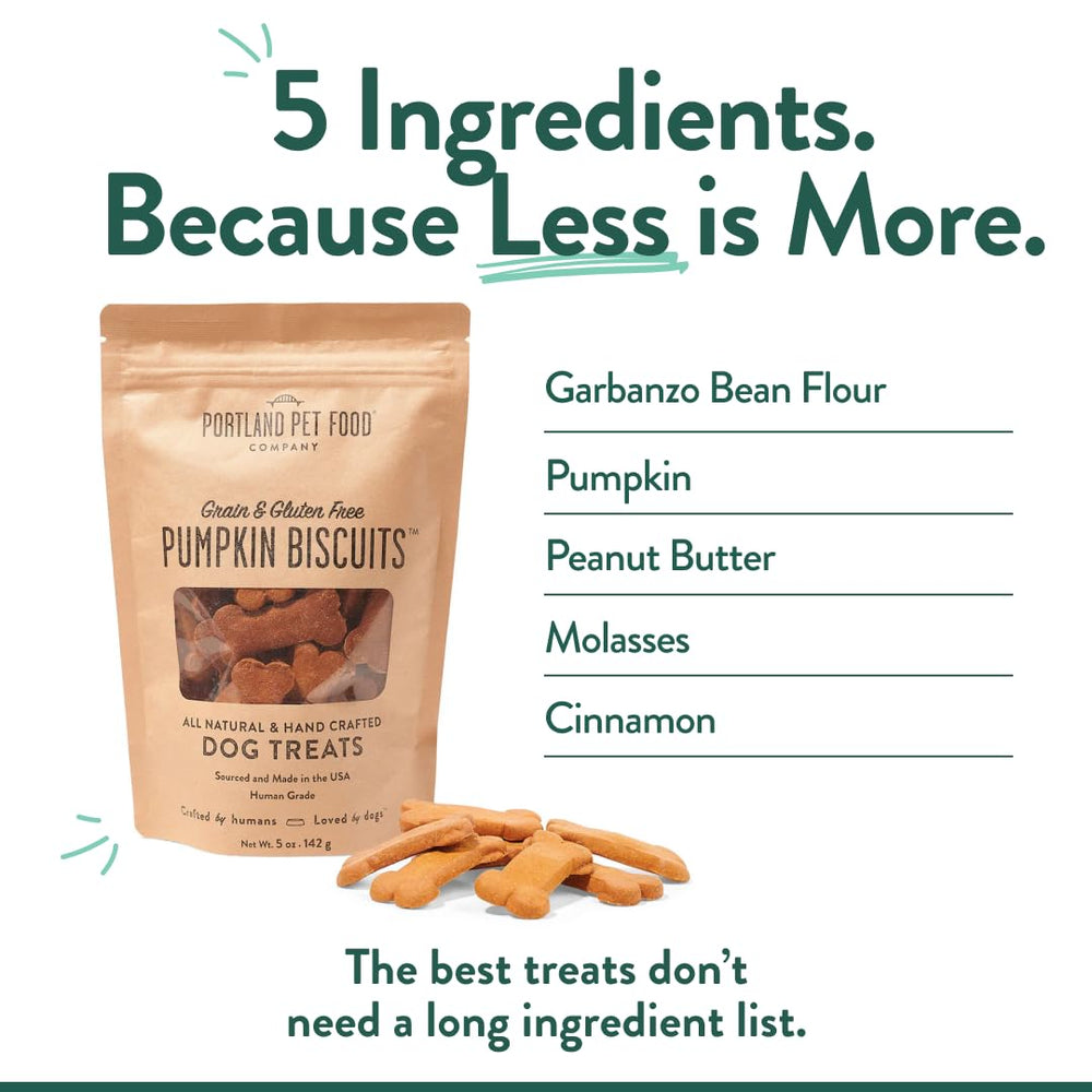 USA-made label on Crafted by Humans Pumpkin Dog Treats packaging signals domestic sourcing