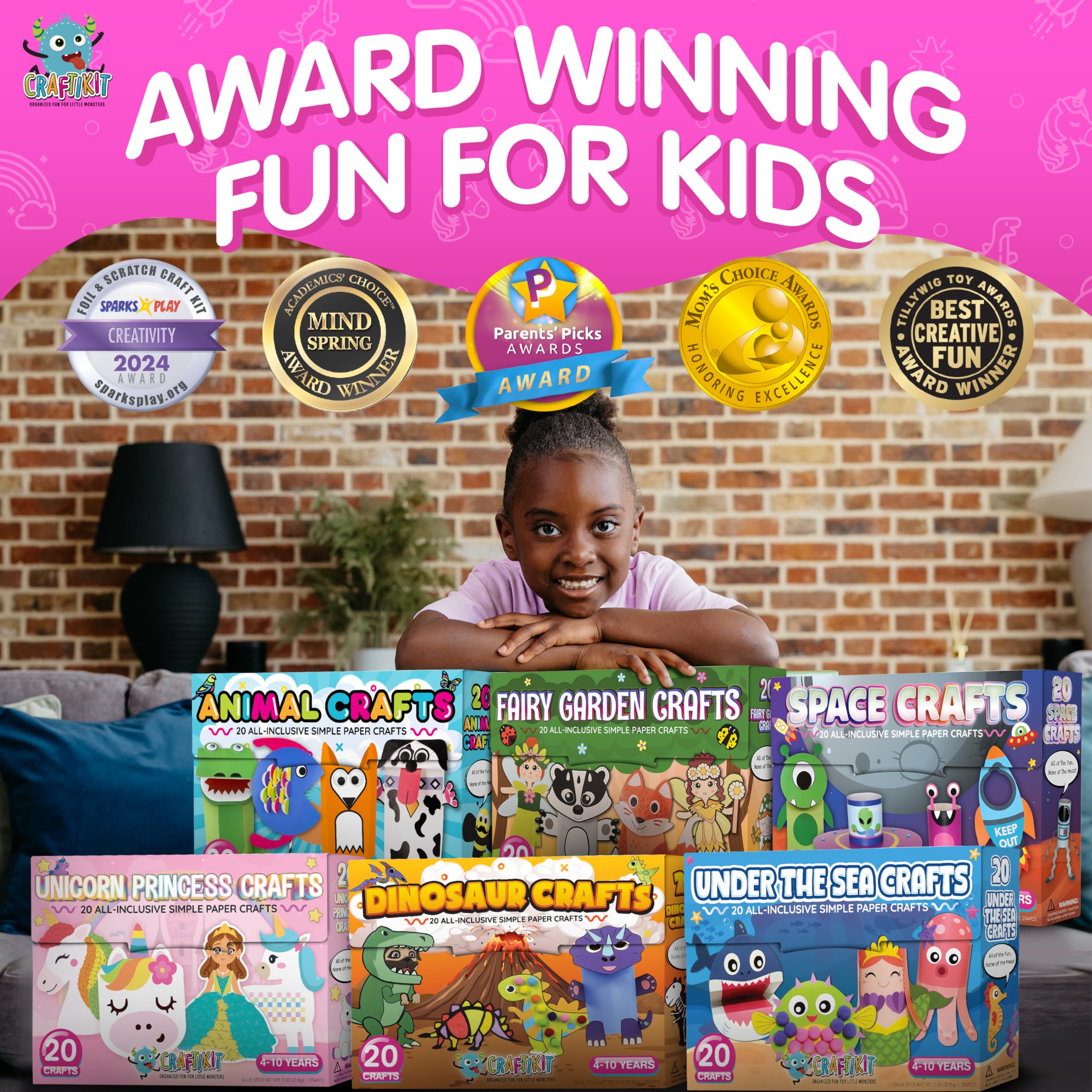 Craftikit Montessori-friendly design fits classroom and home use