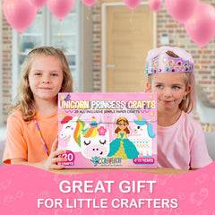 Craftikit prepped princess-unicorn crafts featuring easy setup for busy parents.
