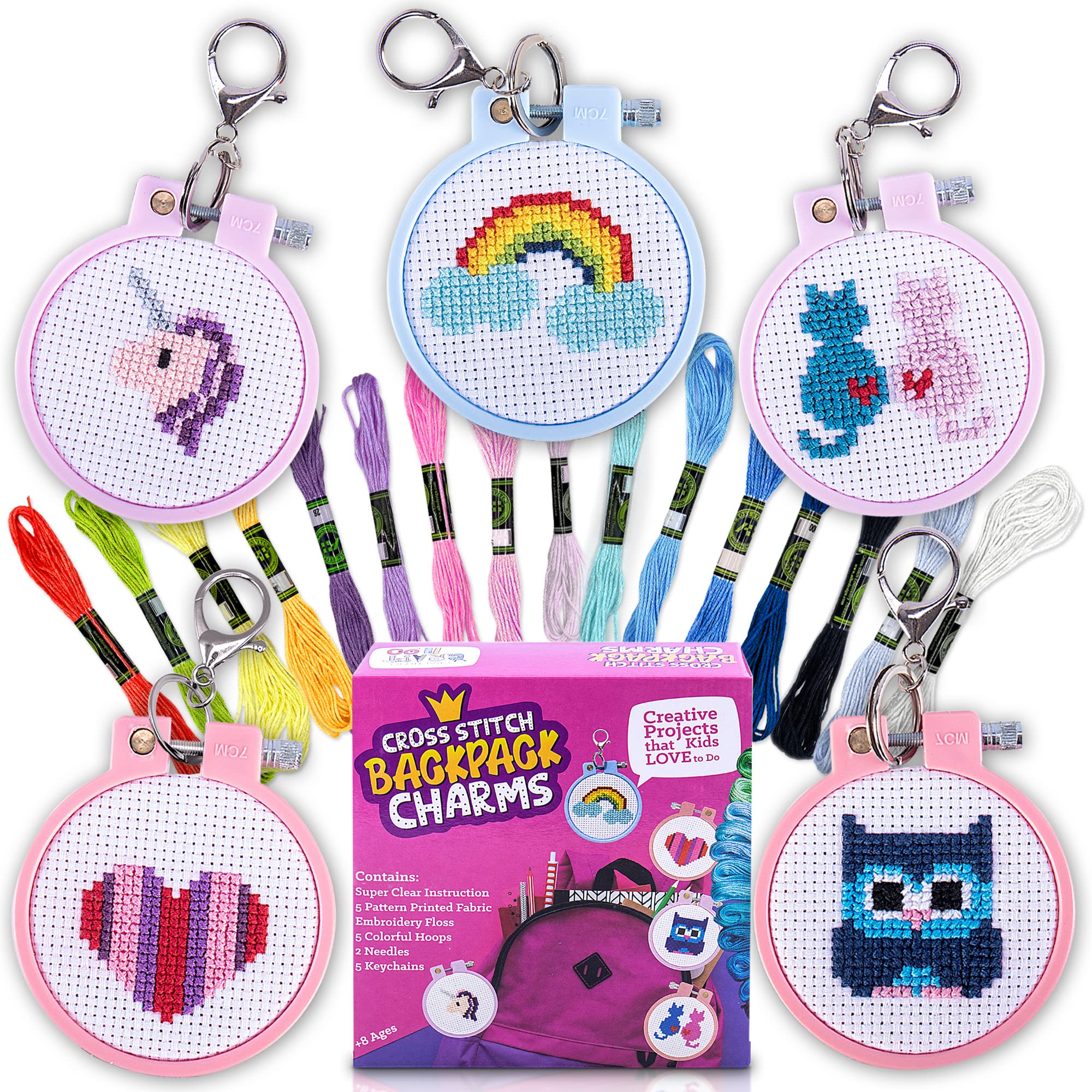 CRAFTILOO cross stitch kit with unicorn design fosters creativity for beginners.