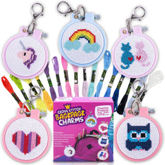 CRAFTILOO cross stitch kit with unicorn design fosters creativity for beginners.