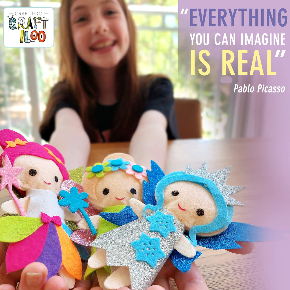 CRAFTILOO Pre-cut felt pieces ready to sew for five fairies