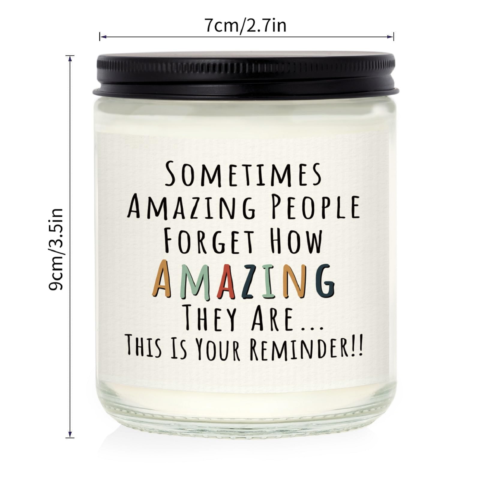 Packaging and branding of Craftique You're Amazing Lavender Candle