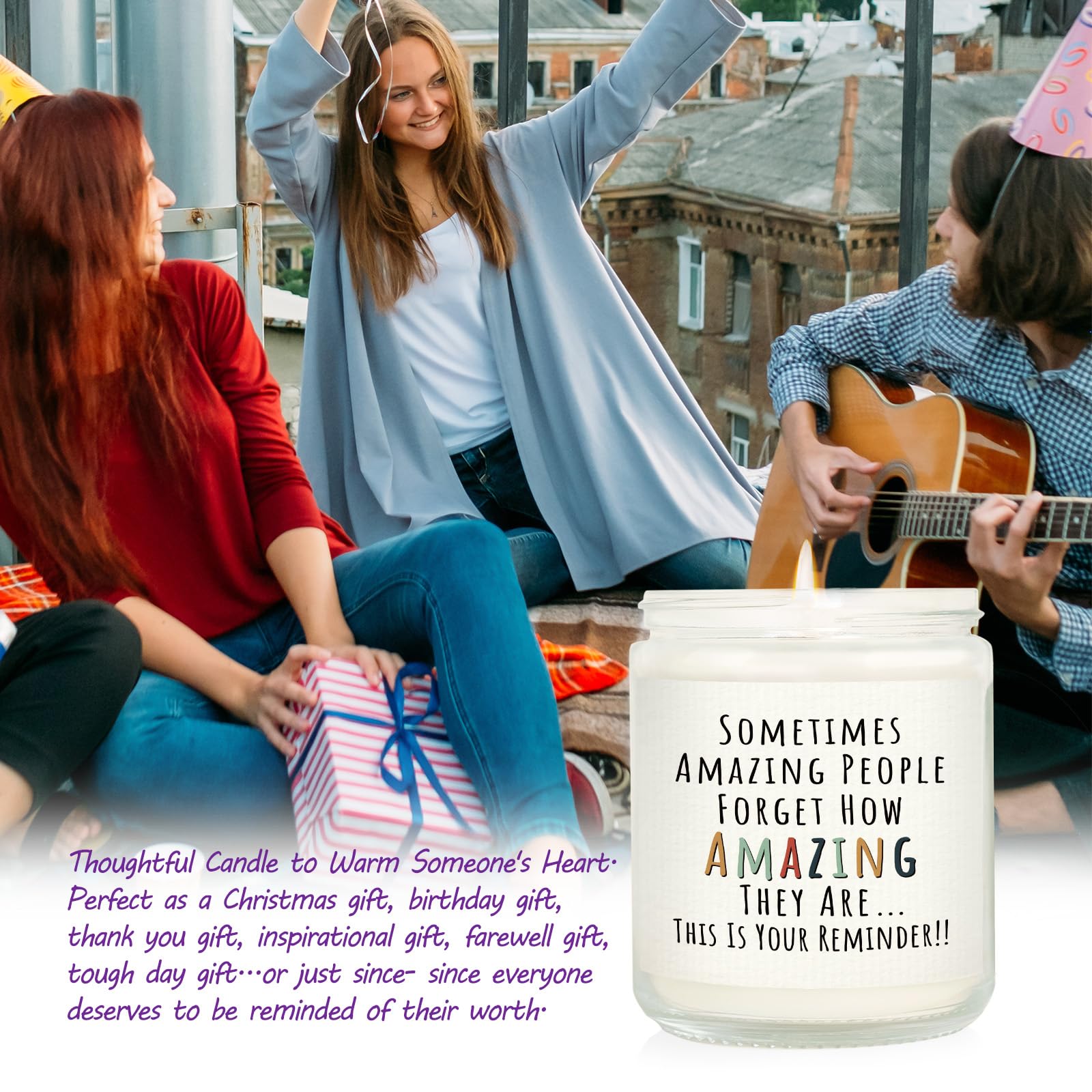 Craftique You're Amazing Lavender Candle in gift box ready for gifting