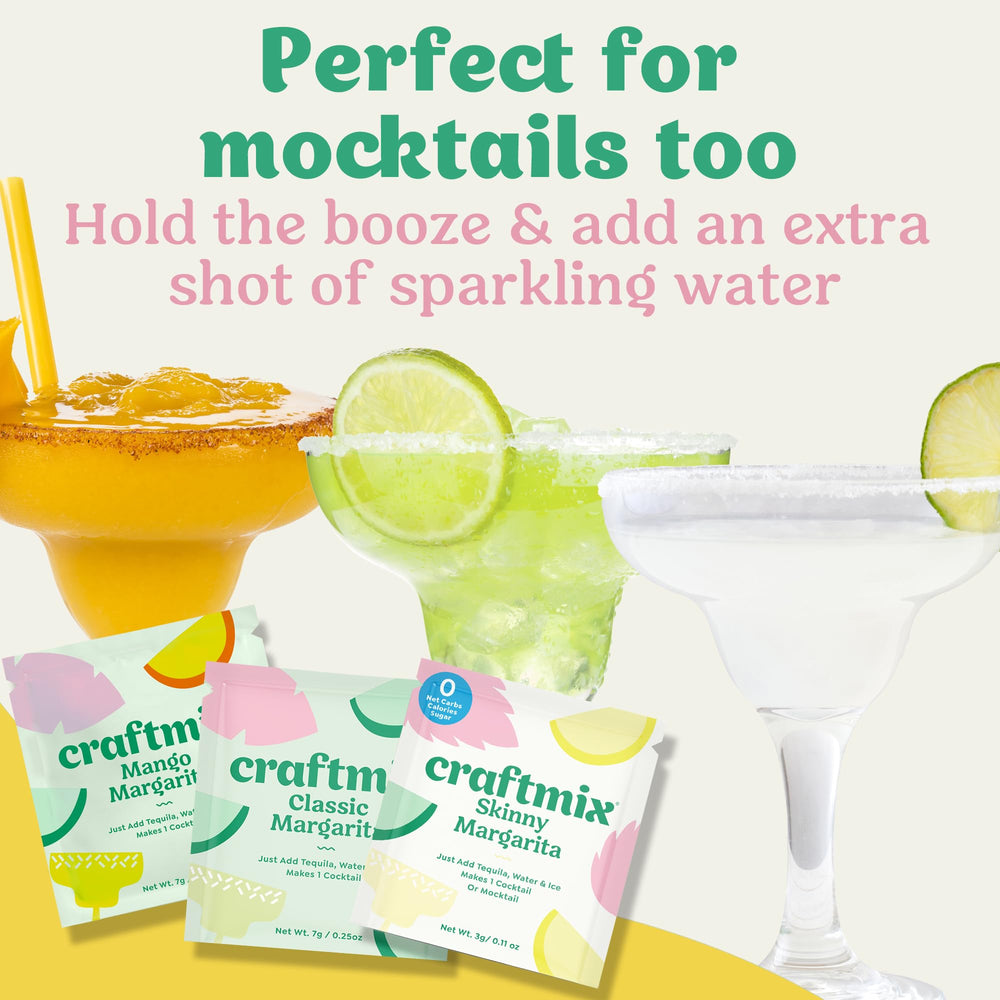 Craftmix 12-pack display showcasing party-ready margaritas.
