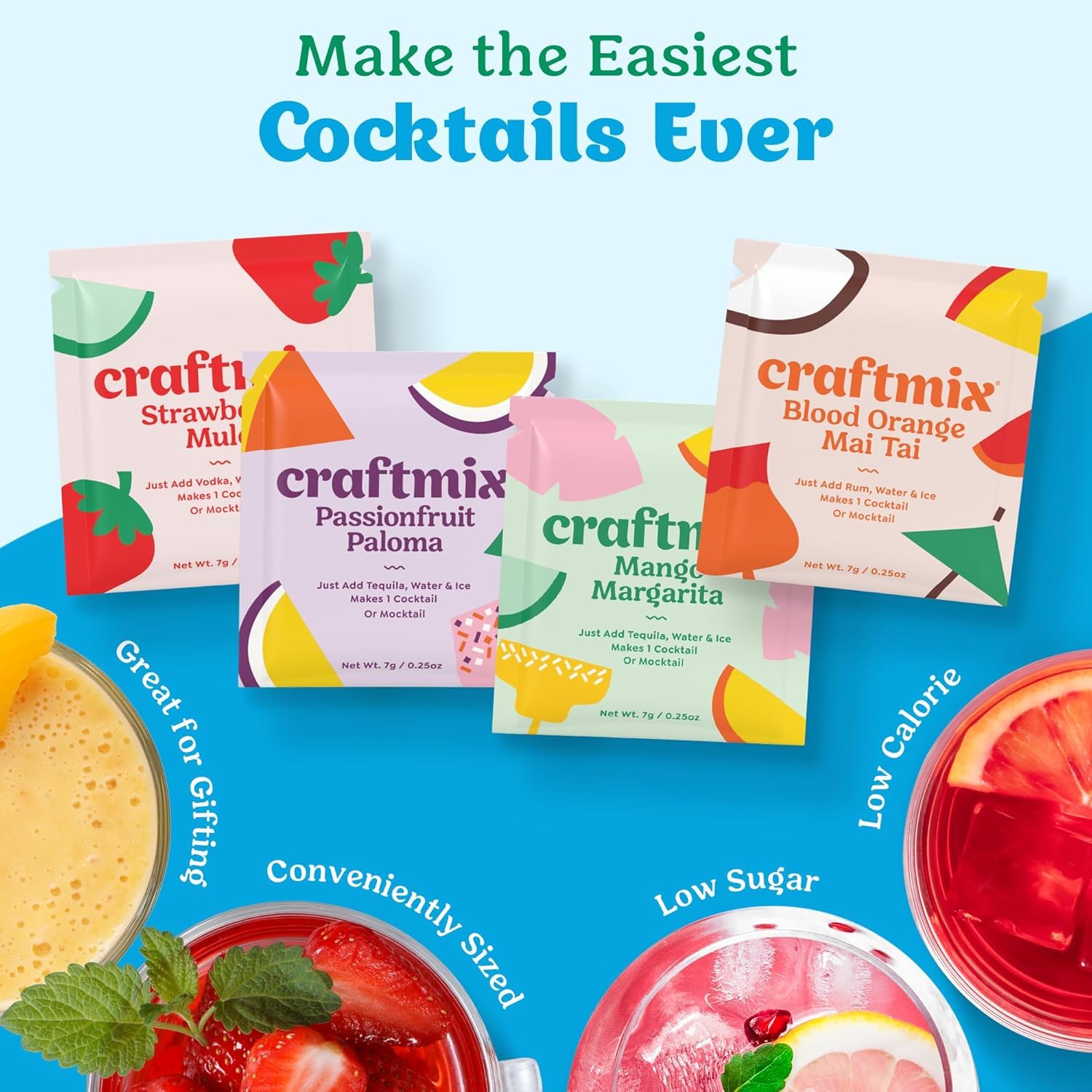 Craftmix Blood Orange Mai Tai packet with tropical notes for easy entertaining.