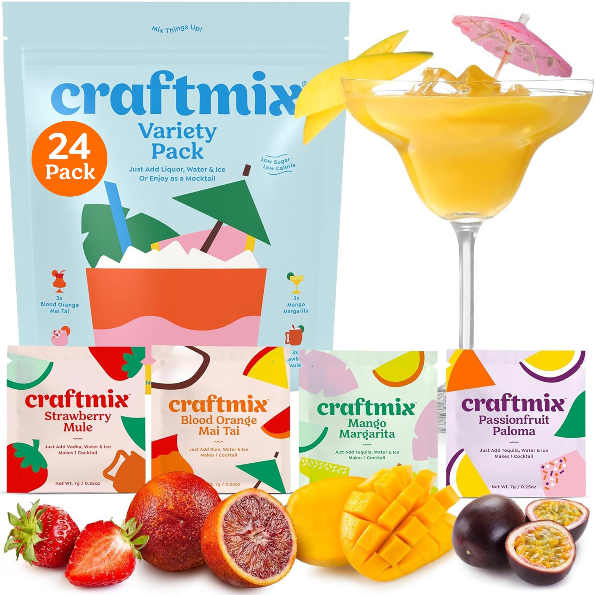 Craftmix Variety Pack four flavors, ready for quick, flavorful drinks.