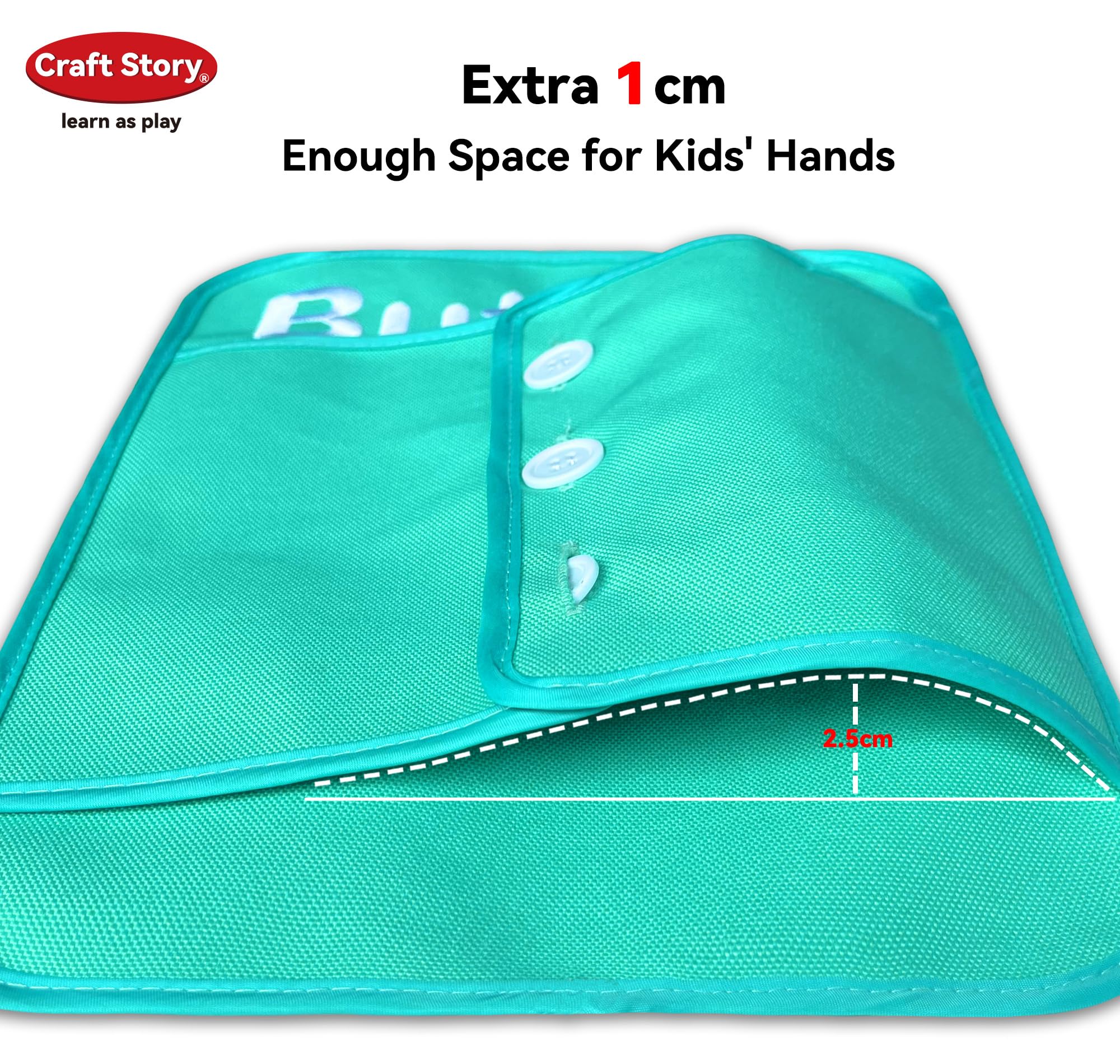 Craftstory Busy Board featuring button task for independent dressing