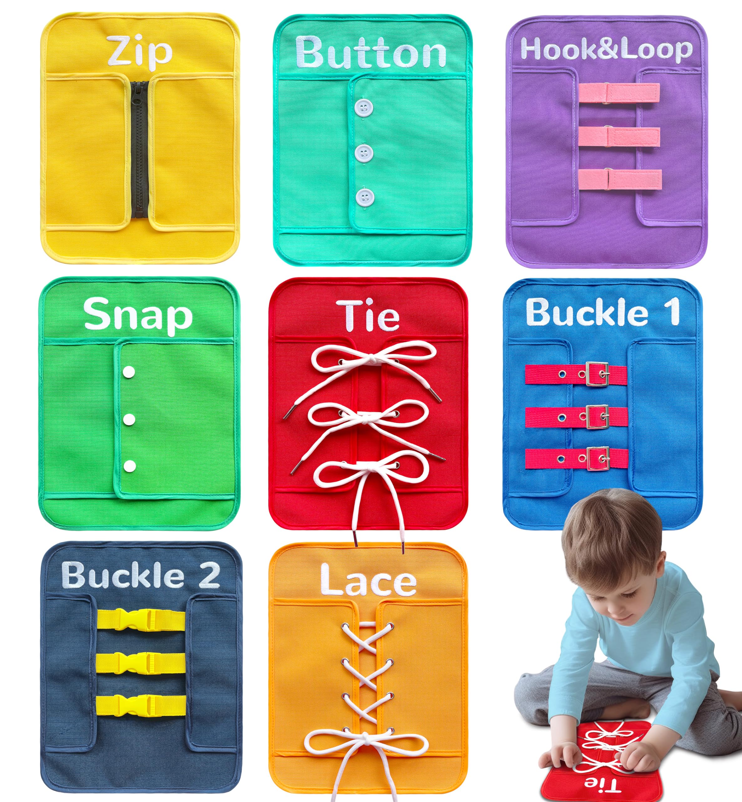 Craftstory Busy Board showing shoe tying practice for fine motor skills