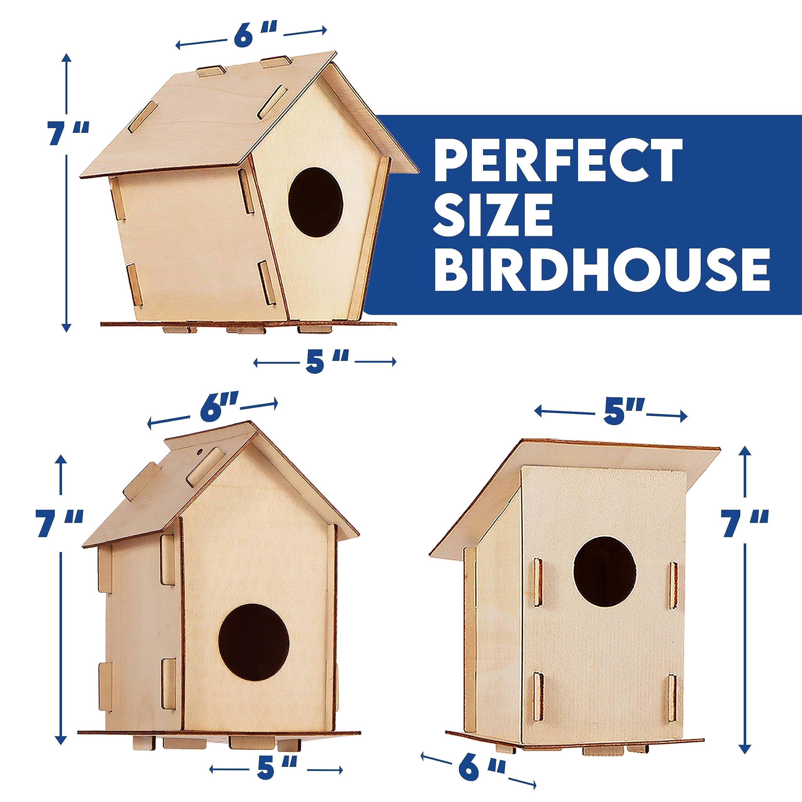 Crafty Happitooys unfinished bird houses for personalized spring crafts and gifts