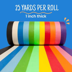 Craftzilla bright colors tape arranged for project accents and organization.