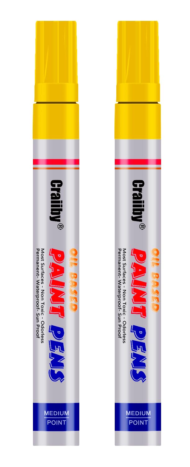 Craiiby yellow paint marker cap with snap-on design for quick use