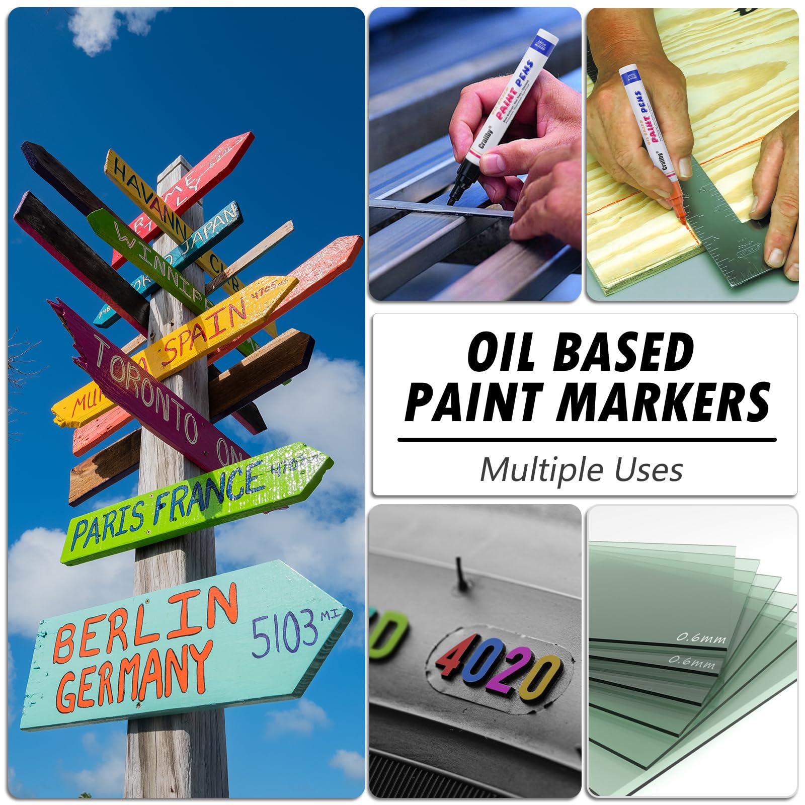 Craiiby yellow paint marker used for rock painting outdoors with durable color