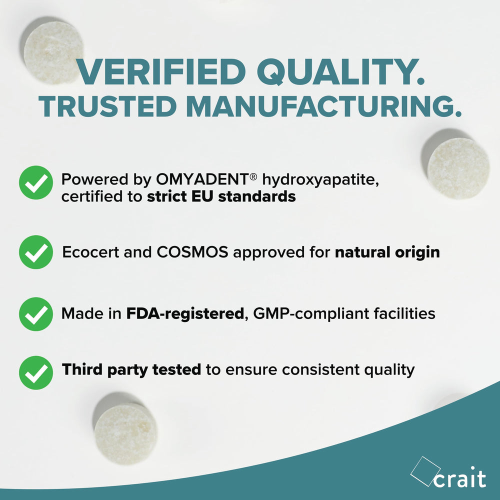 Crait mint-flavored sugar-free gum delivers long-lasting breath freshness.