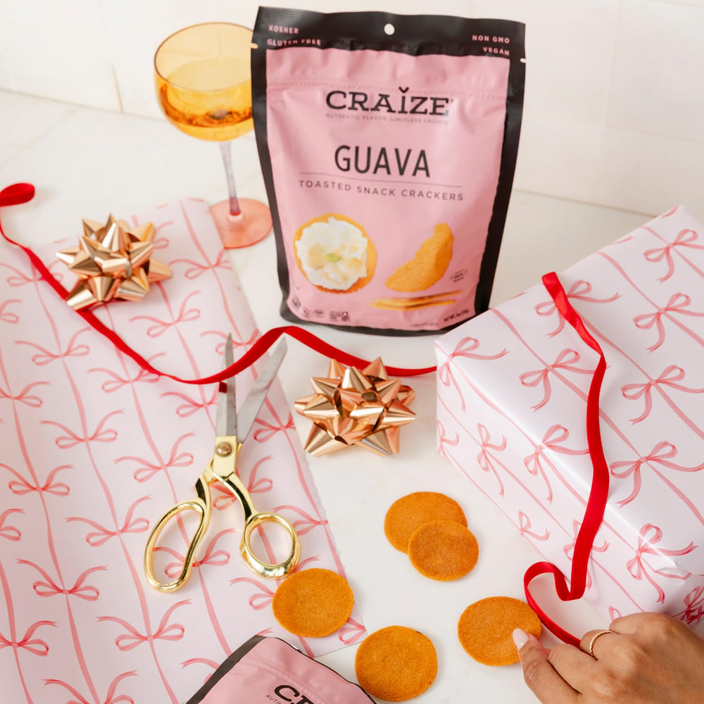 Craize Guava Crisps in a party platter for sharing.