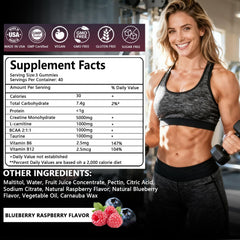 Crasye Creatine Gummies berry closeup highlights energy-enhancing formula