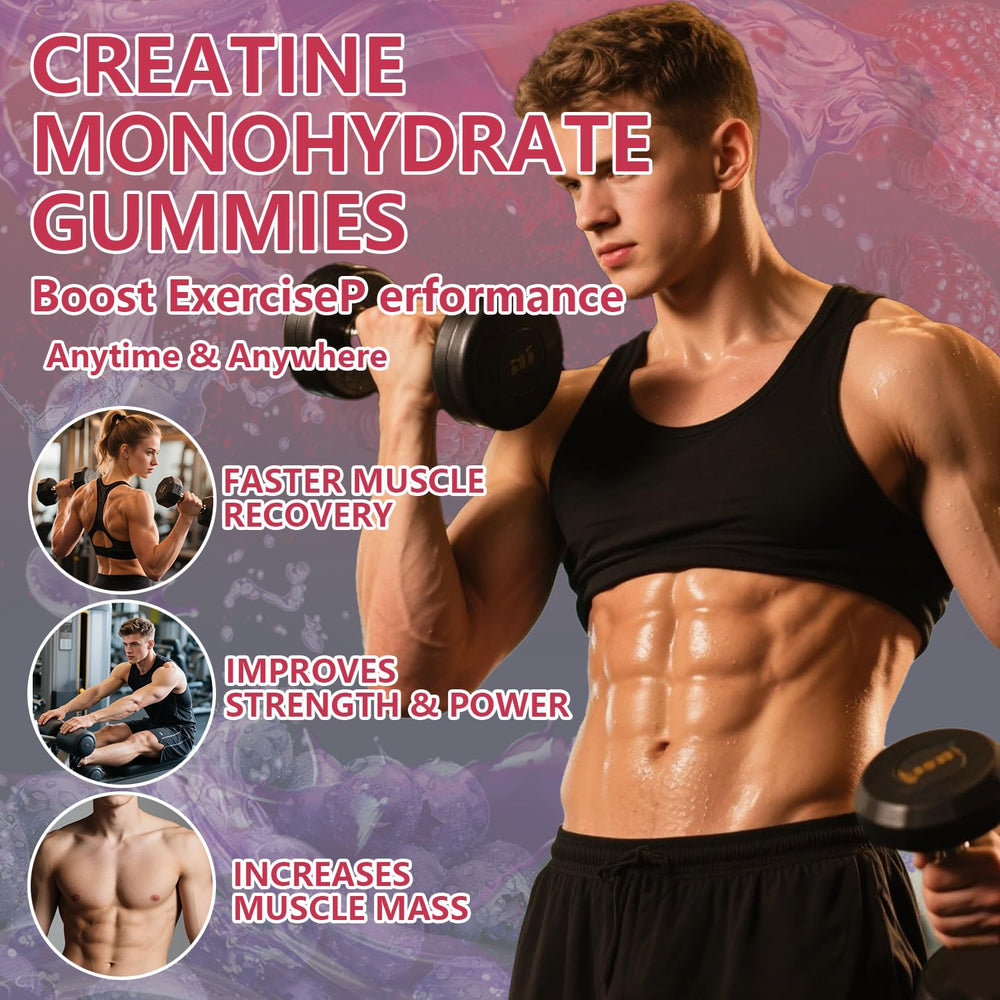 Crasye Creatine Gummies bottle with GMP certification seal