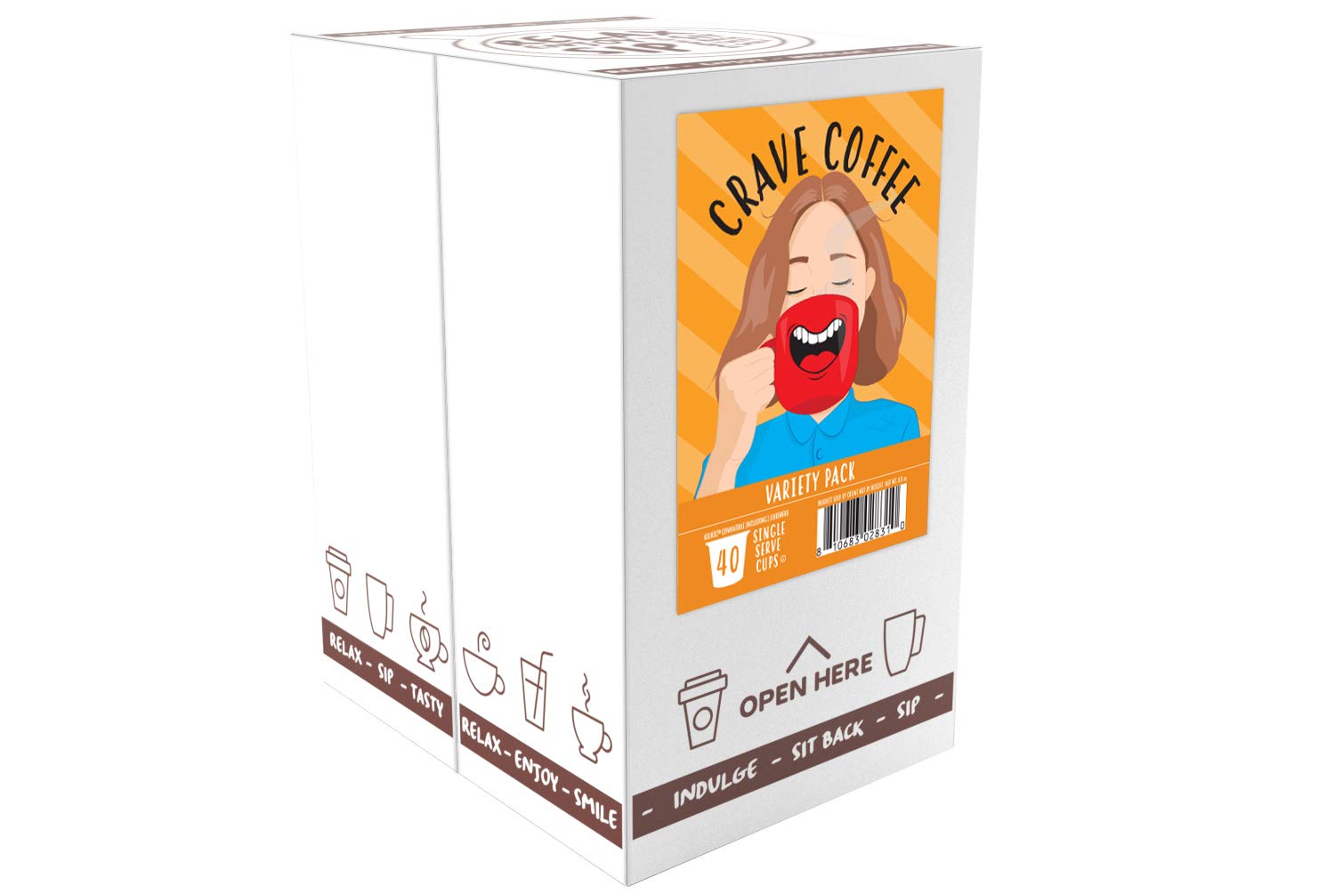 Crave Beverages coffee pods close-up highlighting aroma and bean quality.