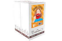 Crave Beverages coffee pods close-up highlighting aroma and bean quality.