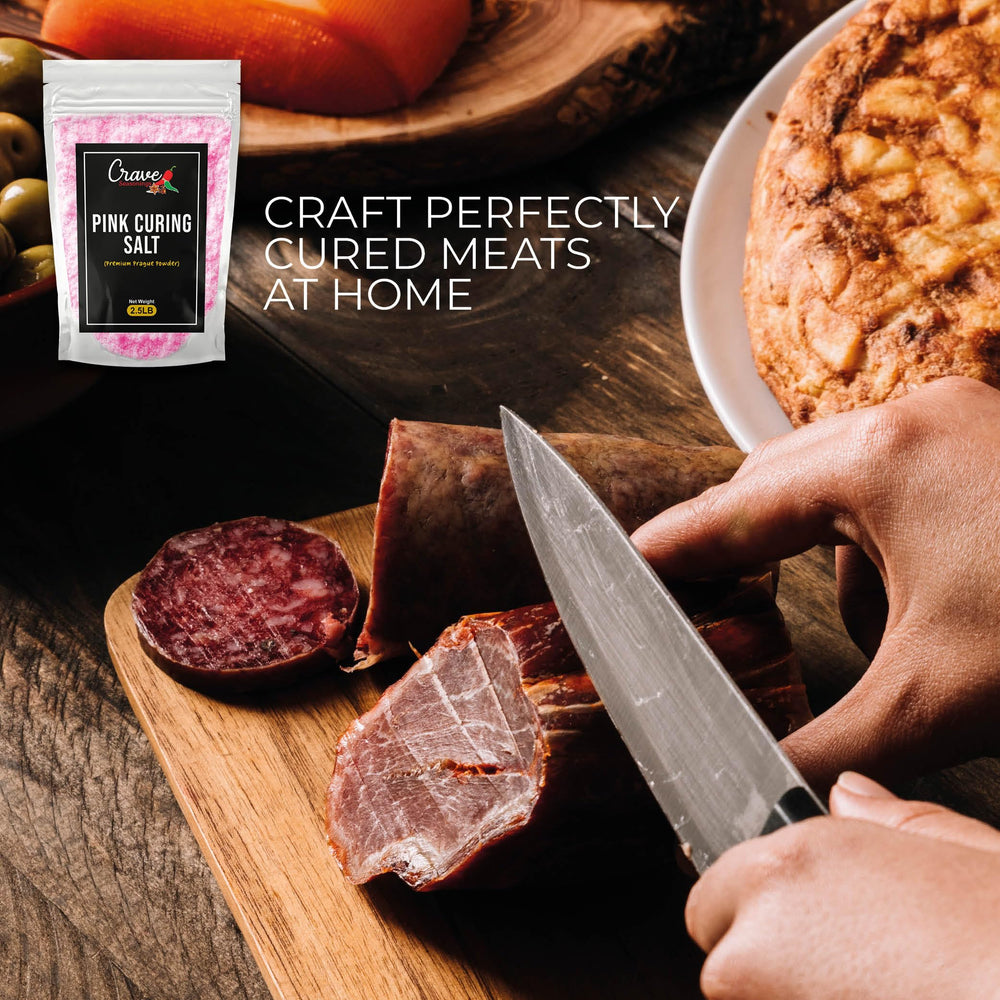 Crave Pink Curing Salt #1 bacon curing use-case helps traditional color development