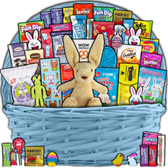 CRAVEBOX Blue Easter Basket contents displayed for easy gifting and family sharing.