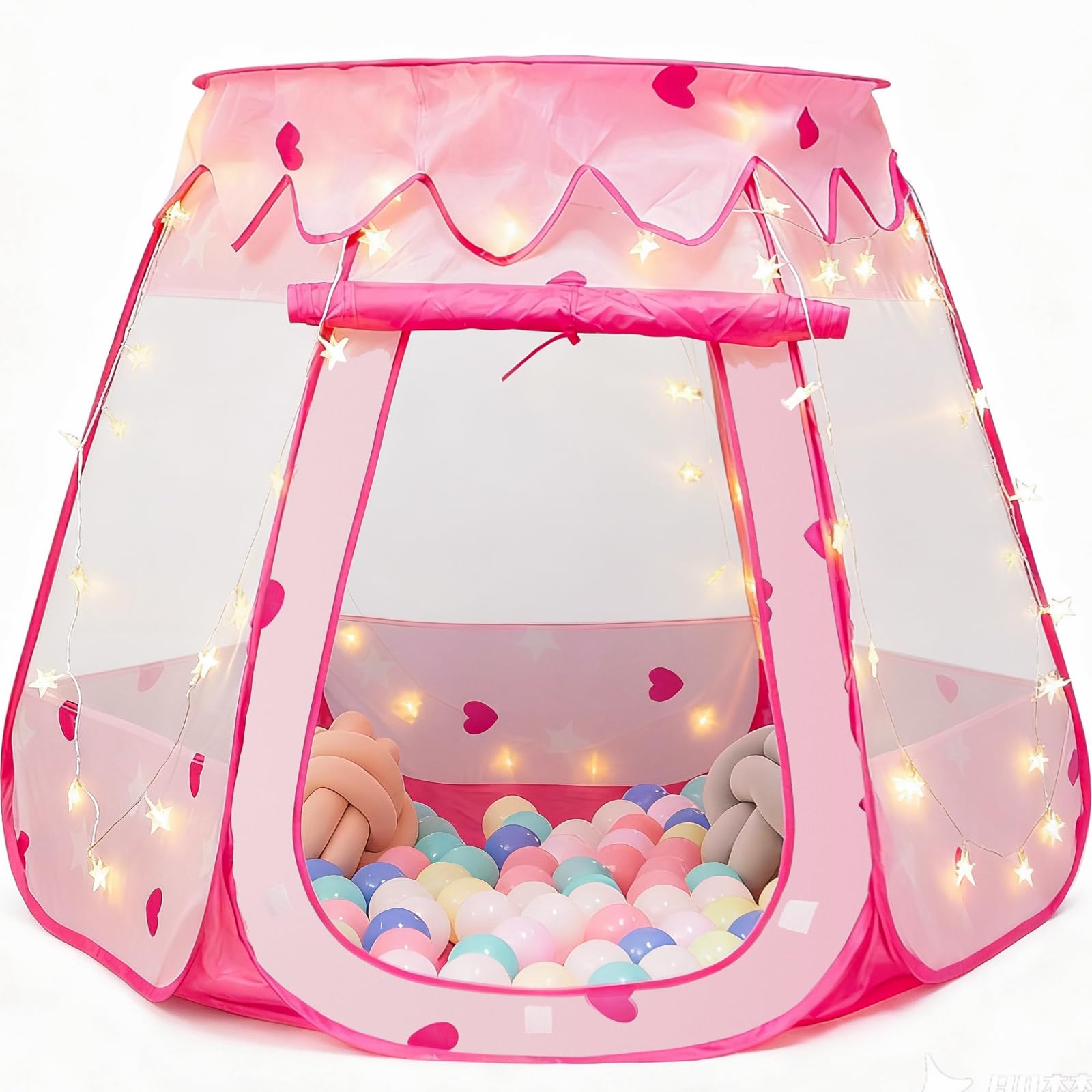 Crayline pop-up princess tent star light for cozy playtime