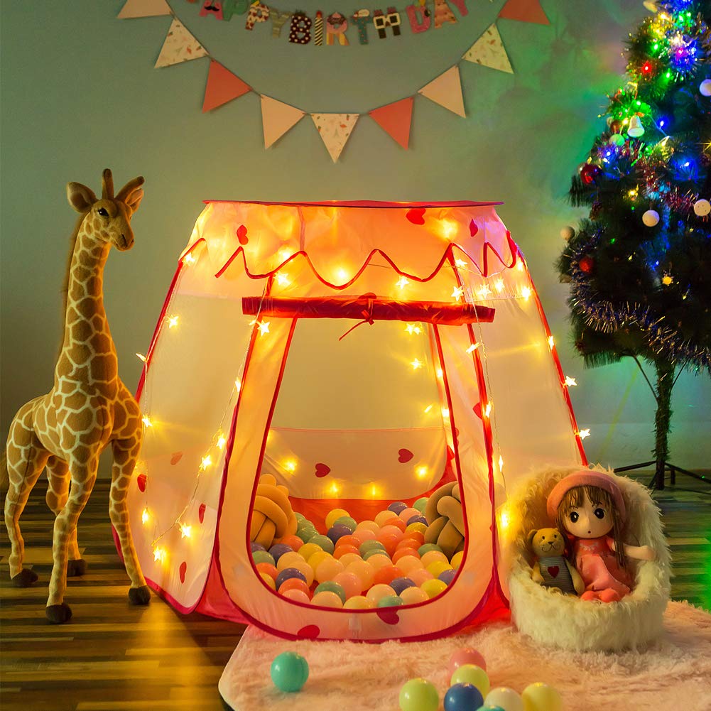 Crayline princess tent pink play area promotes imaginative play