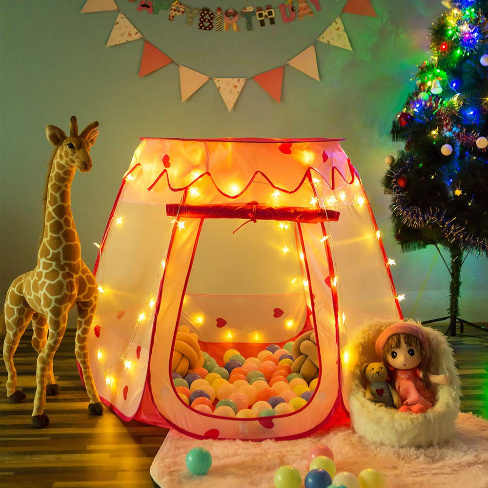 Crayline princess tent pink play area promotes imaginative play