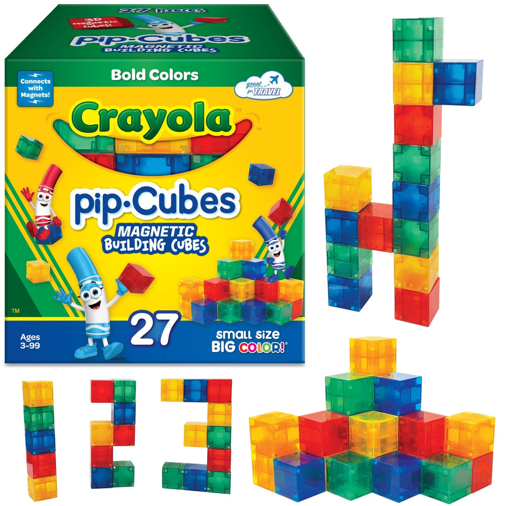 Crayola Bold PIP Cubes colorful blocks for imaginative building and stacking.