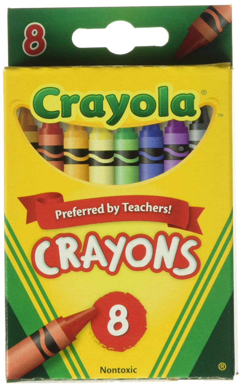 Crayola eight-color crayon box for vibrant art and creative learning.